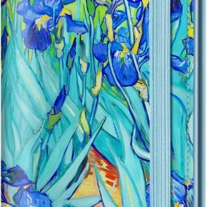 Airkit Iris Floral Checkbook Cover for Personal, PU Leather for Women | Check Book Holder, with Elastic Band, Pen Holder & Transparent PVC Divider for Duplicate Checks