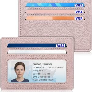 Airkit Small Slim ID Case, Womens Credit Card Holder Wallet, RFID Sleeve | Mini Tiny Thin Pocket Wallet, Minimalist Gift for Girls & Ladies, Dusty Pink